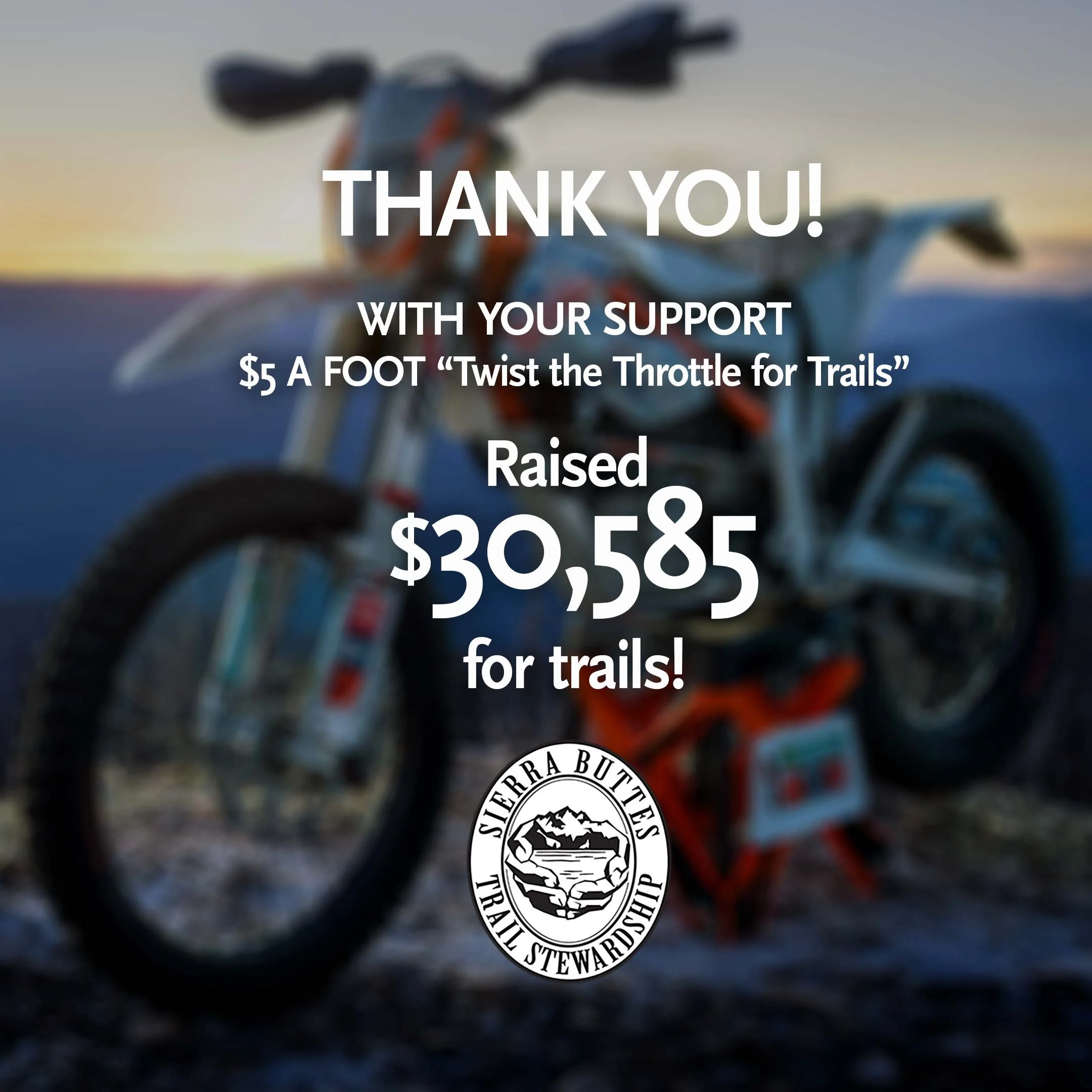 $5 a Foot Has Ended, Thank You to Everyone Who Contributed to Trails!