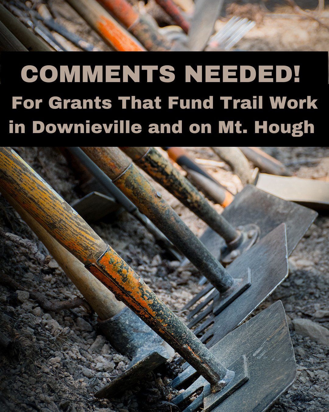 We need your comments! The comment period closes on Monday, May 4 for SBTS' grant applications to secure Off Highway Vehicle funds to pay for current and future maintenance and trailbuilding projects in Quincy and Downieville. Communicating the impor