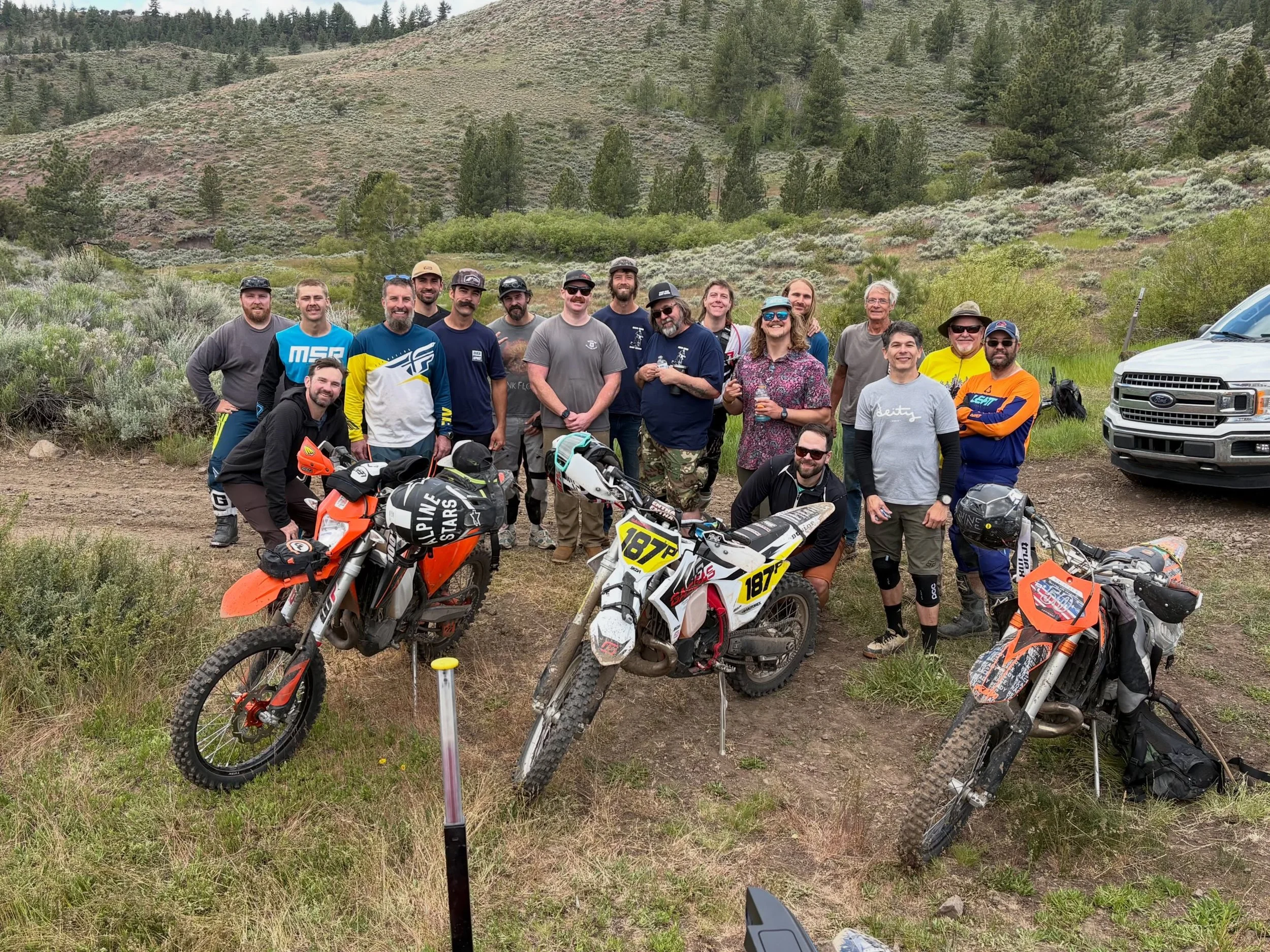 We had a great day in the dirt on the Peavine Maze project in Verdi on Saturday! Thanks to support from the Reno Area Dirt Riders, 17 folks showed up to 304 trail in the Peavine Maze on Saturday to install drains, remove trenching and improve trailbe