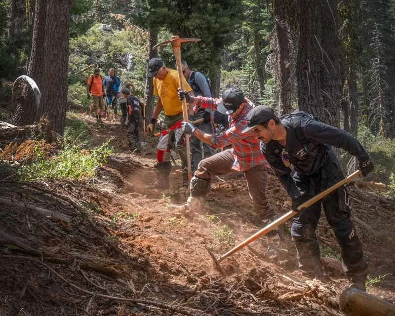 Trail work at the Downieville Epic