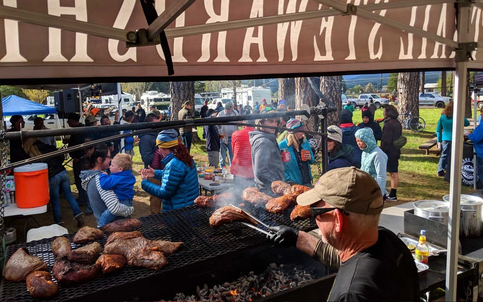 Cooking on a grill