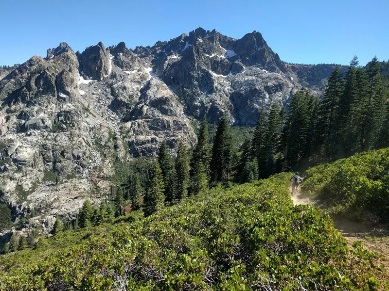 Mountain biker in the mountains