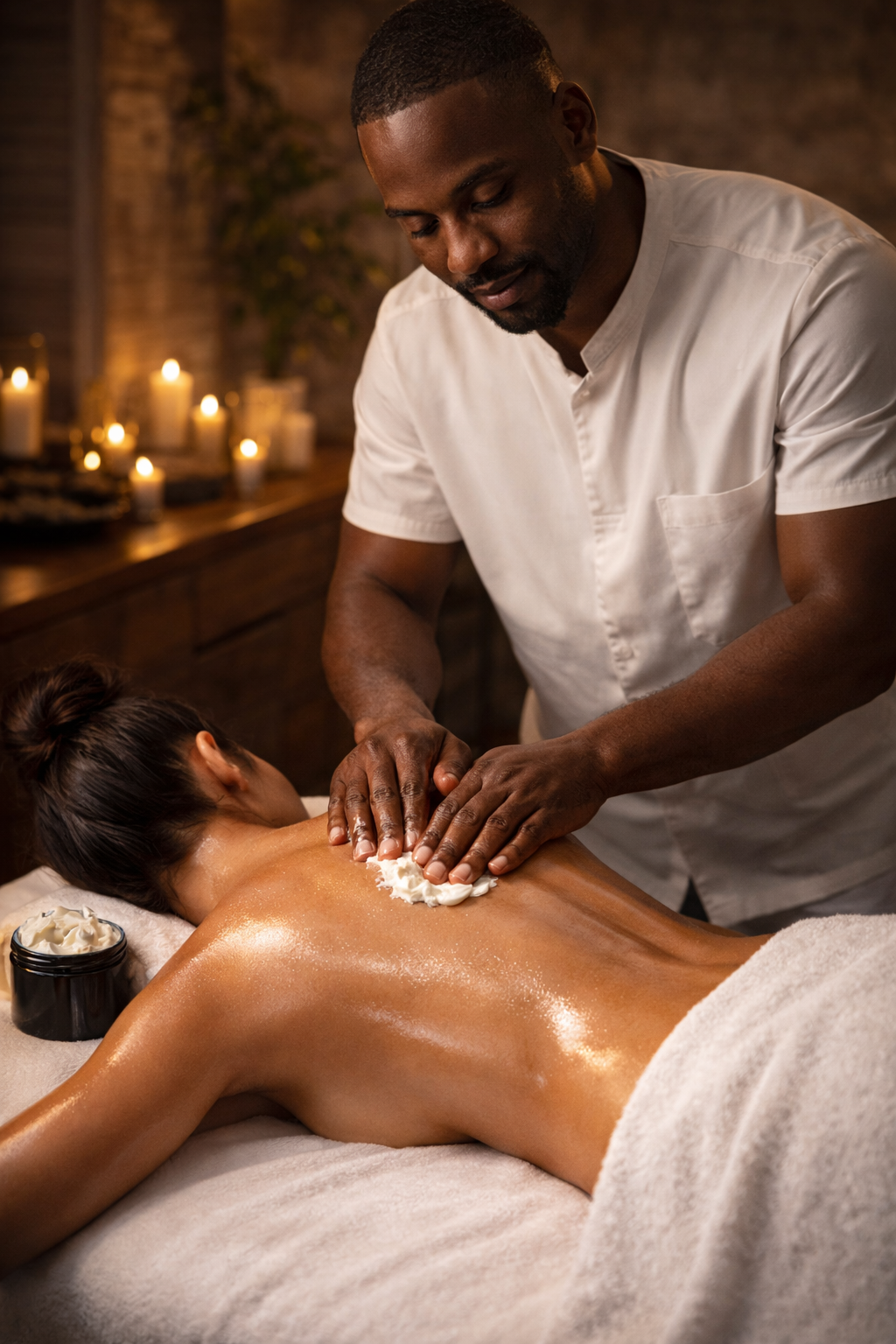 Relaxing spa massage with shea butter.png