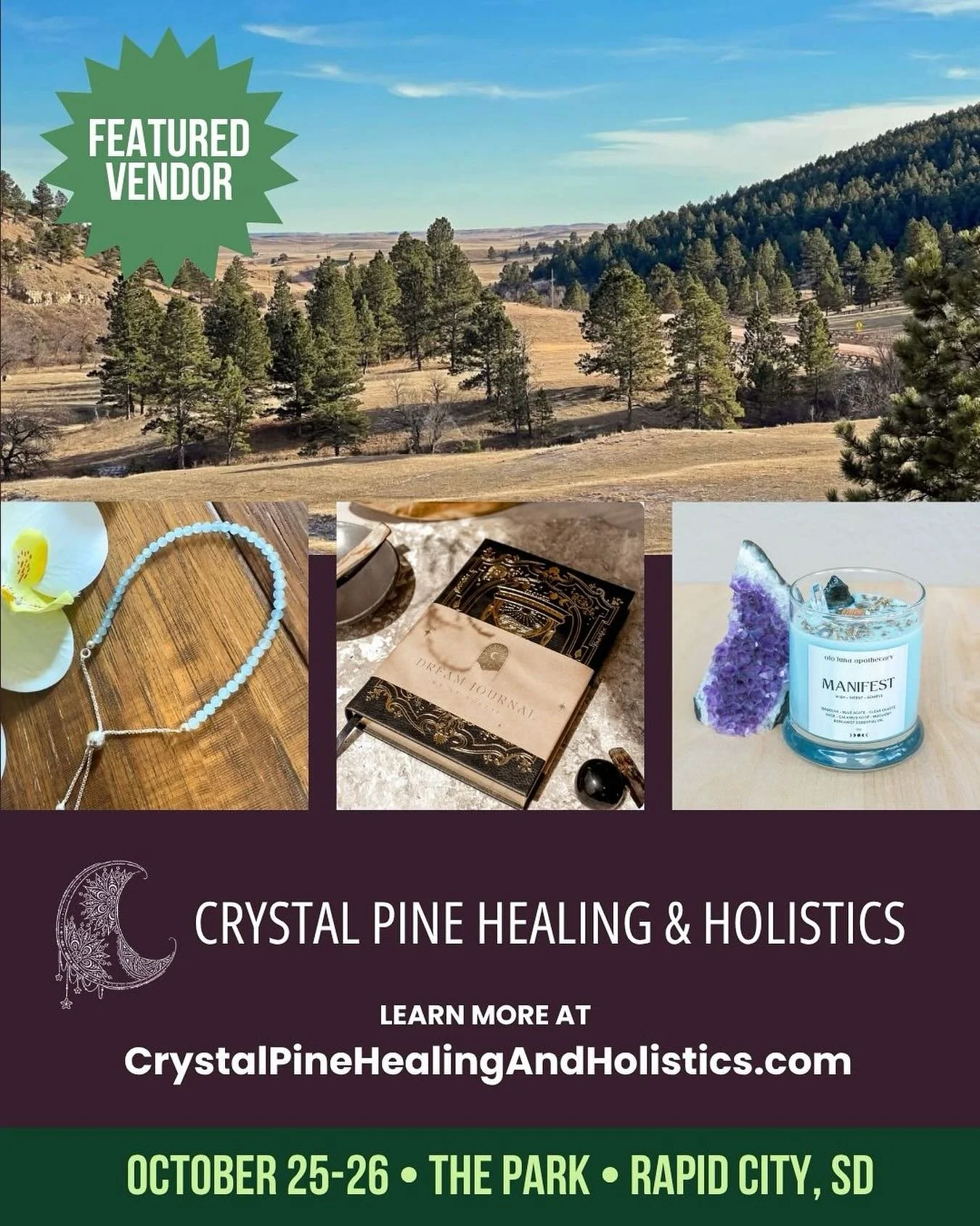 ✨ Vendor Spotlight: Crystal Pine Healing &amp; Holistics ✨

Step into a world of enchantment with Crystal Pine Healing &amp; Holistics 🌿✨ Known as a one-stop home for your soul, Crystal Pine offers everything from 925 sterling silver crystal jewelry