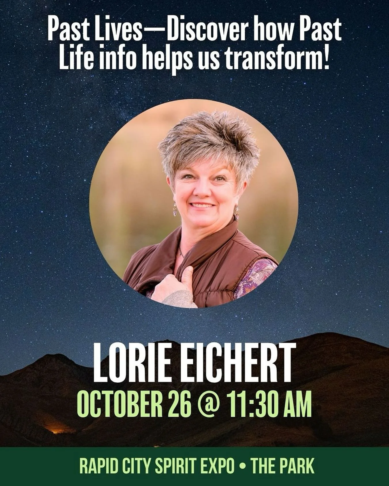 🌟 Speaker Spotlight: Lorie Eichert &ndash; Empowerment Coach | Intuitive Healer

🕊 October 26 at 11:30 AM &mdash; Past Lives: Discover How Past Life Info Helps Us Transform!

Join Lorie Eichert for a powerful exploration into past lives and the wis