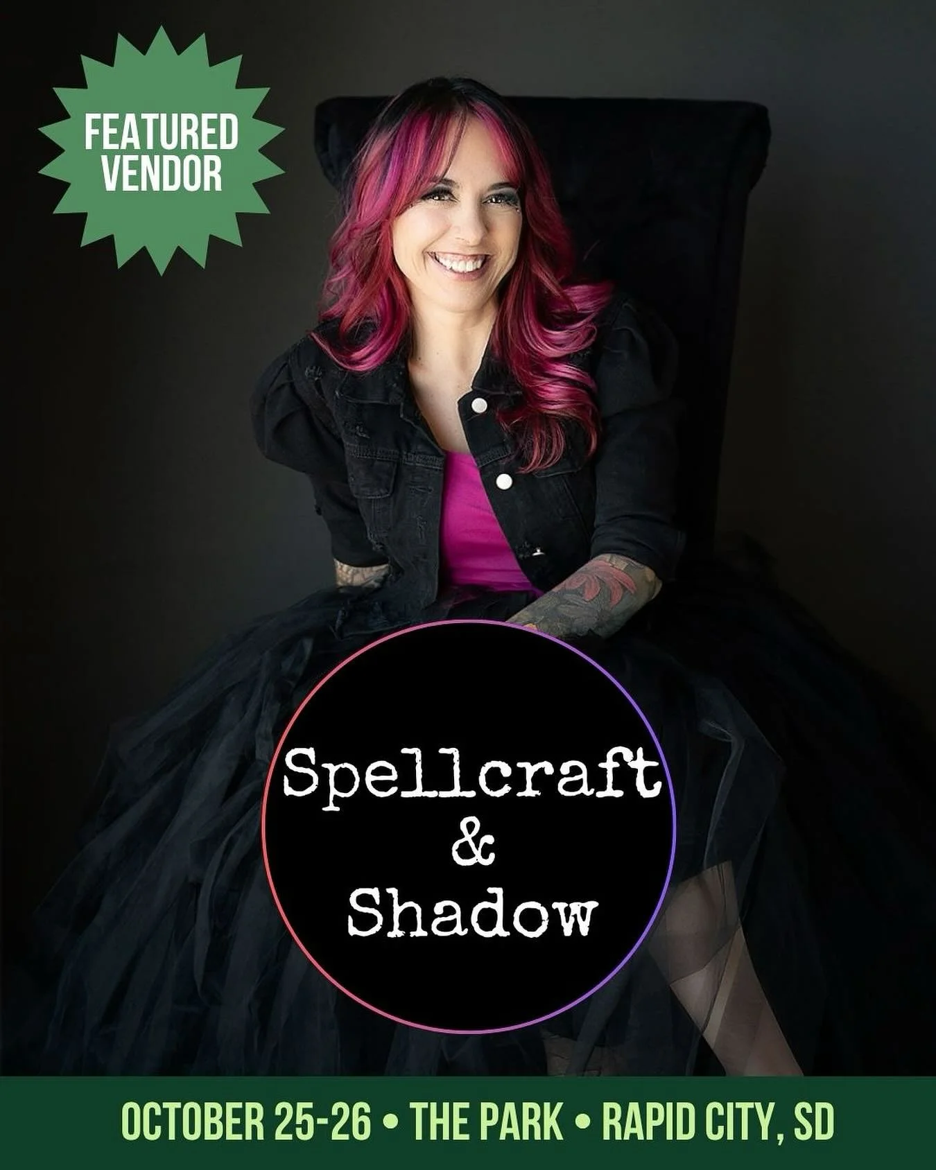 🖤 Vendor Spotlight: Spellcraft and Shadow with Dani Kuhl 🖤

Step into the shadows and reclaim your power with Dani Kuhl of Spellcraft and Shadow. 🌙✨ Offering intuitive readings, crystals, and ritual items for shadow work and protection, Dani helps