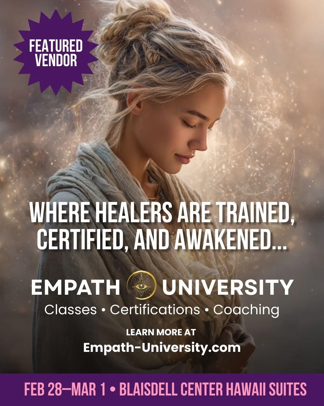 🌟 Vendor Spotlight: Empath University 🌟
Empath University offers training, certification, and support for empaths, intuitives, and energy workers at every stage of their journey. Their programs are designed to help you understand your gifts, streng