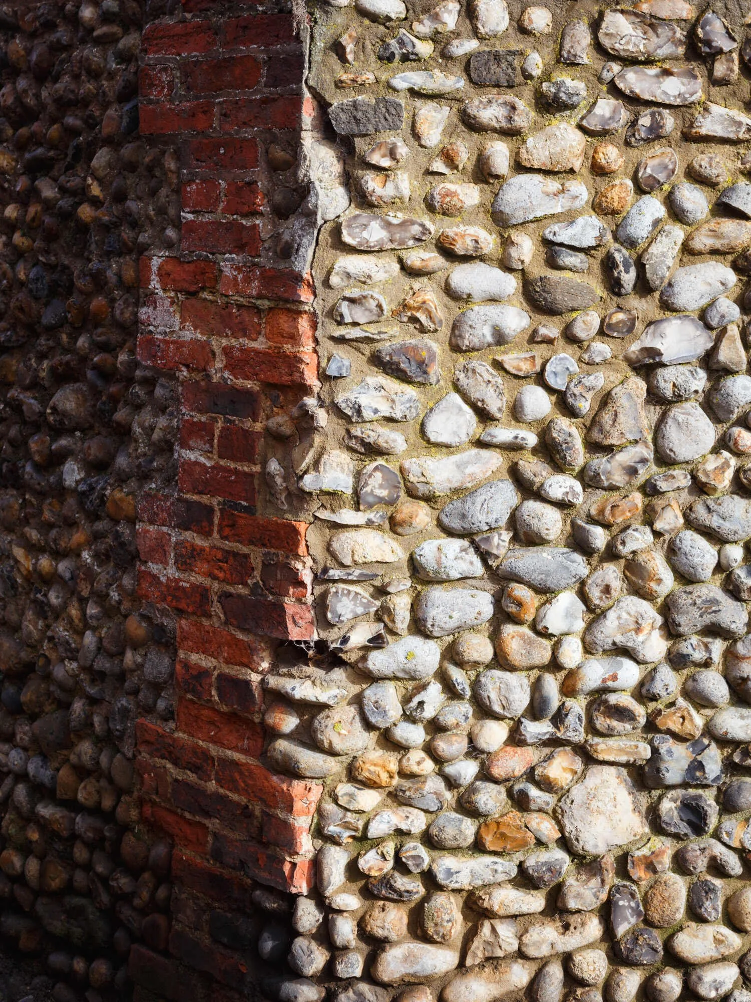 Traditional flint wall in North Norfolk