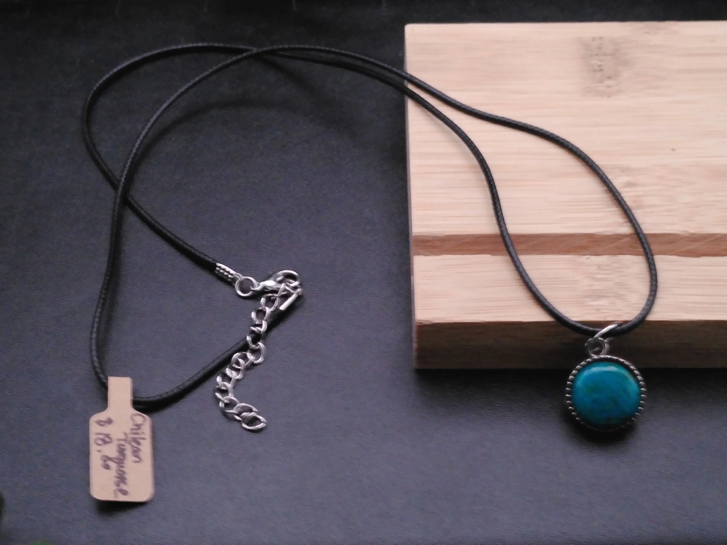 Chilean Turquoise pendant in silver setting