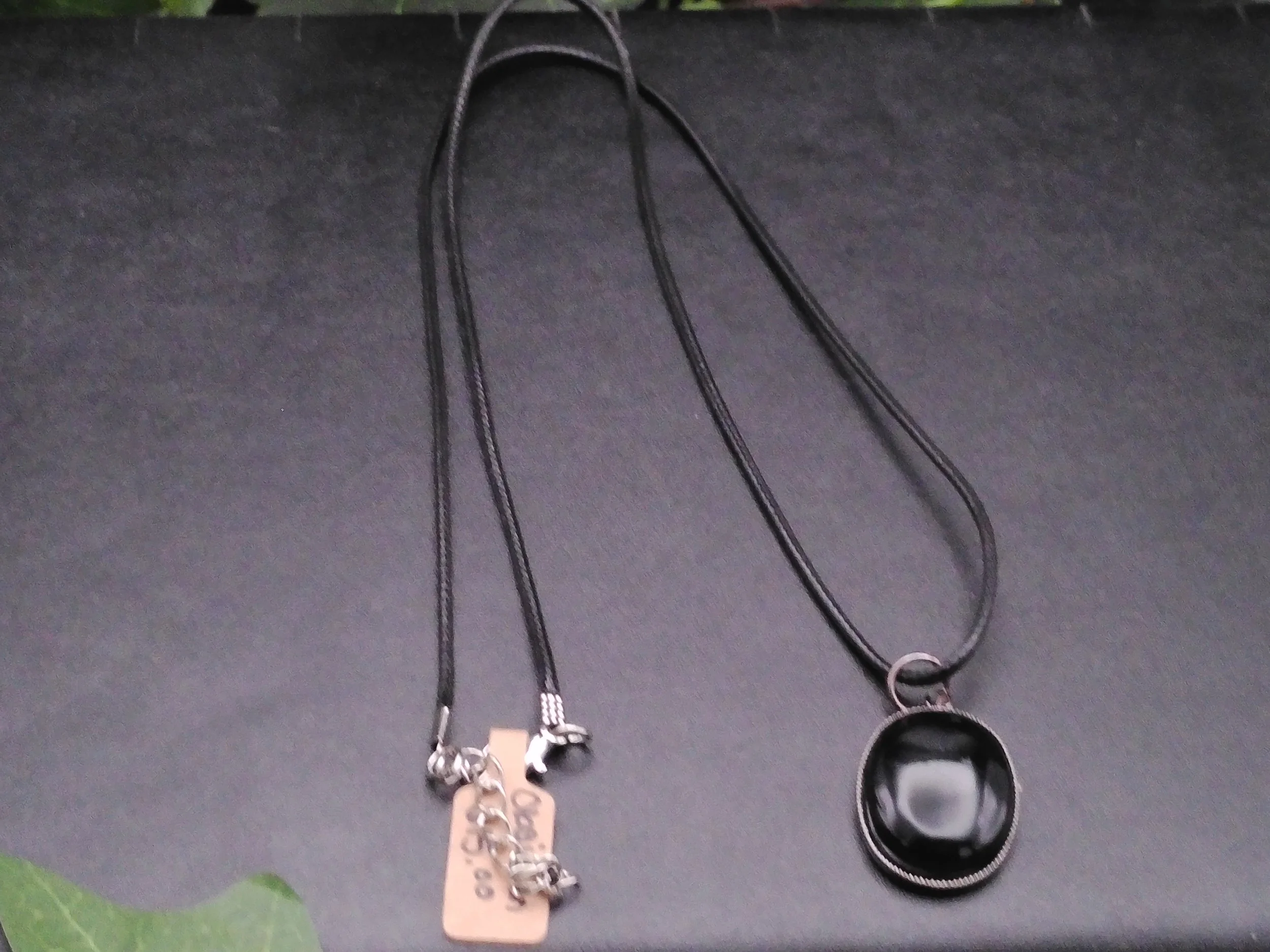 Black Obsidian set in Dark SIlver