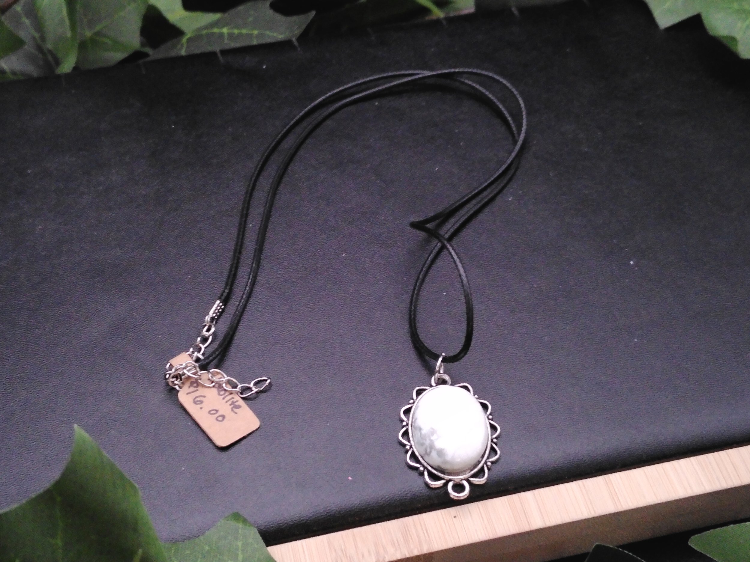 Genuine Howlite set in silver