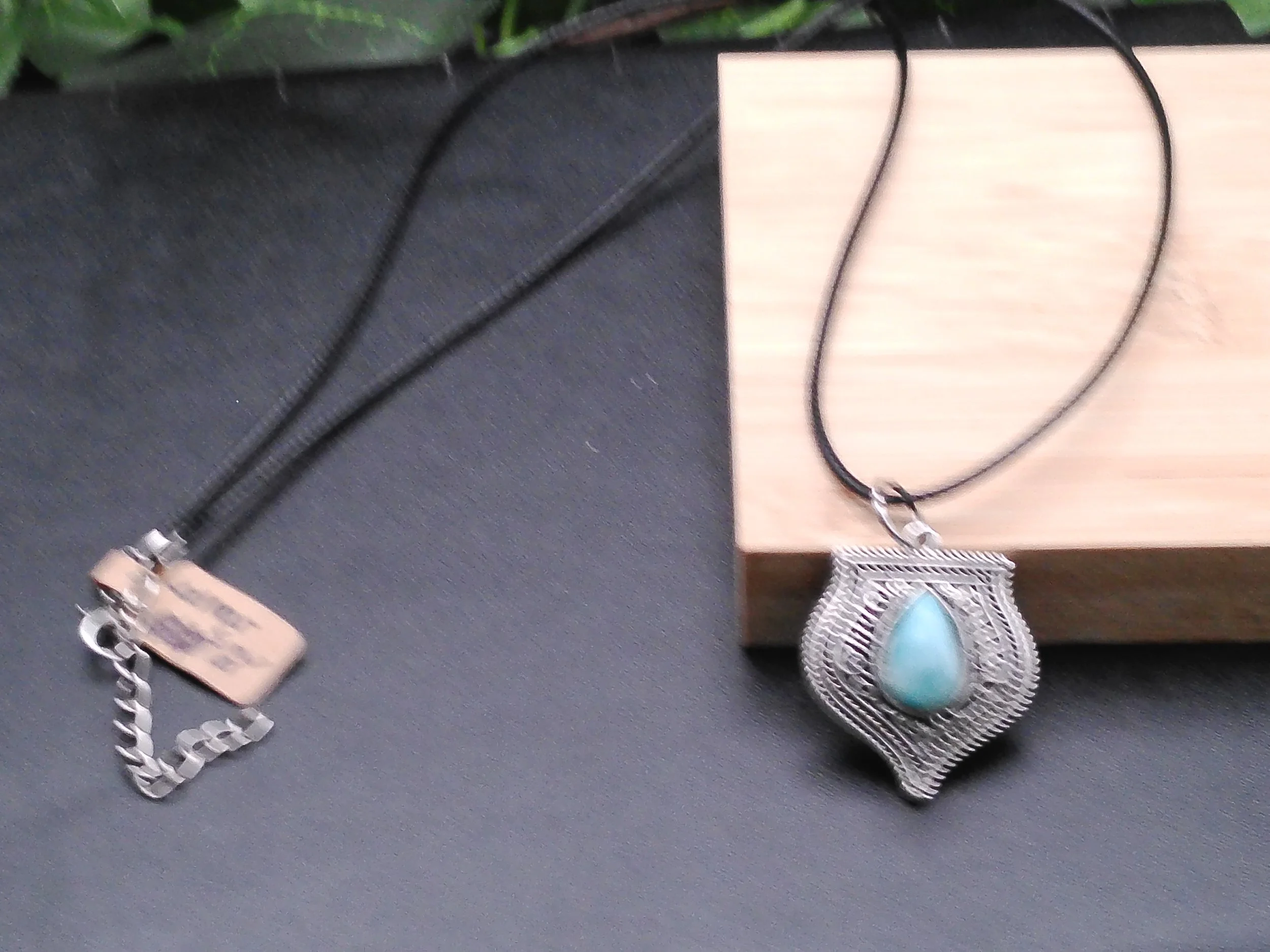 Larimar Pendant in Silver