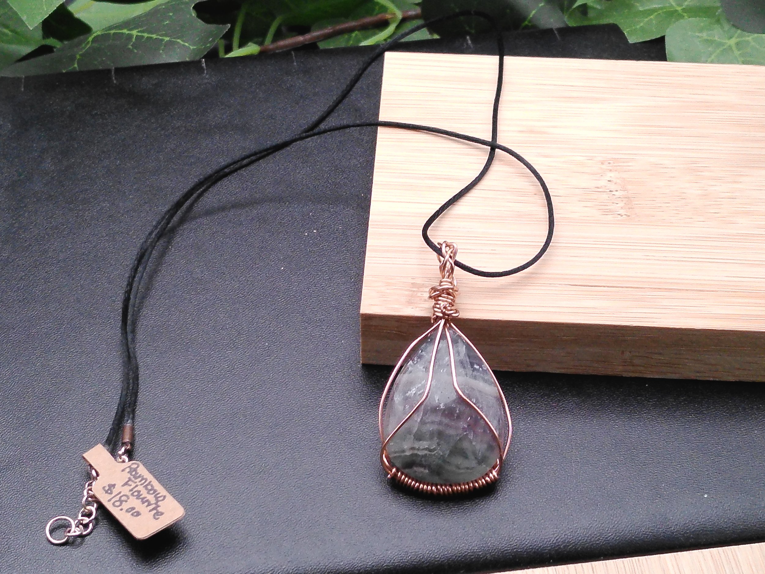 Rainbow Fluorite Wrapped in copper