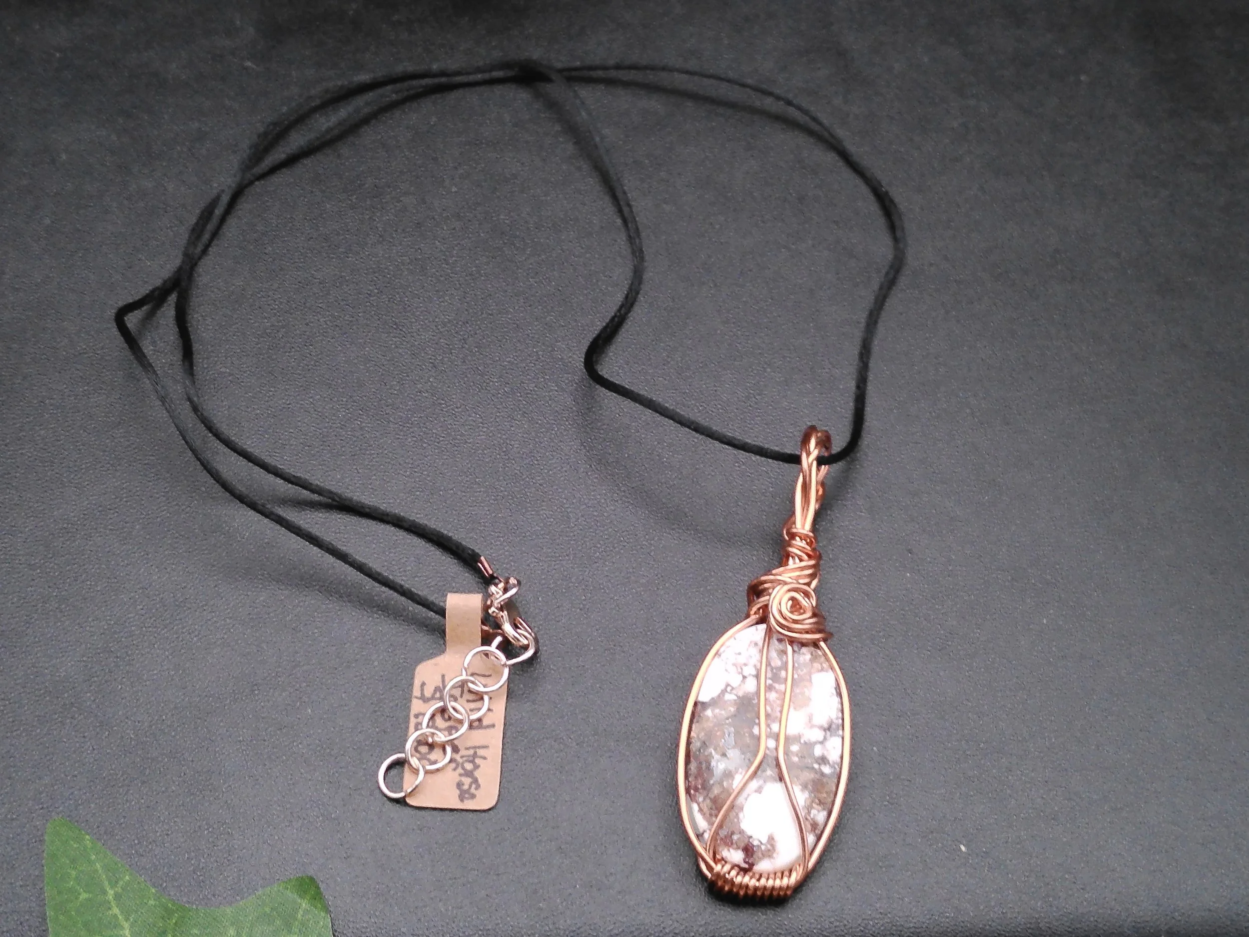 Wild Horse Jasper Wire wrapped in Copper