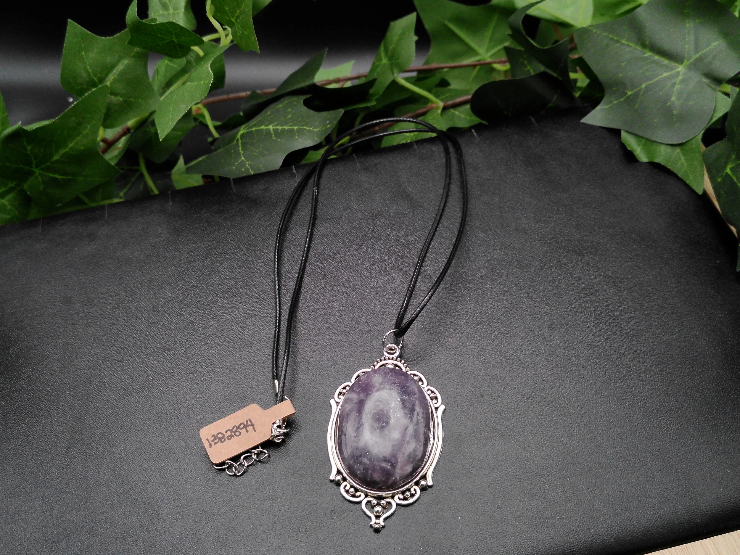 Large Lepidolite in Silver Setting