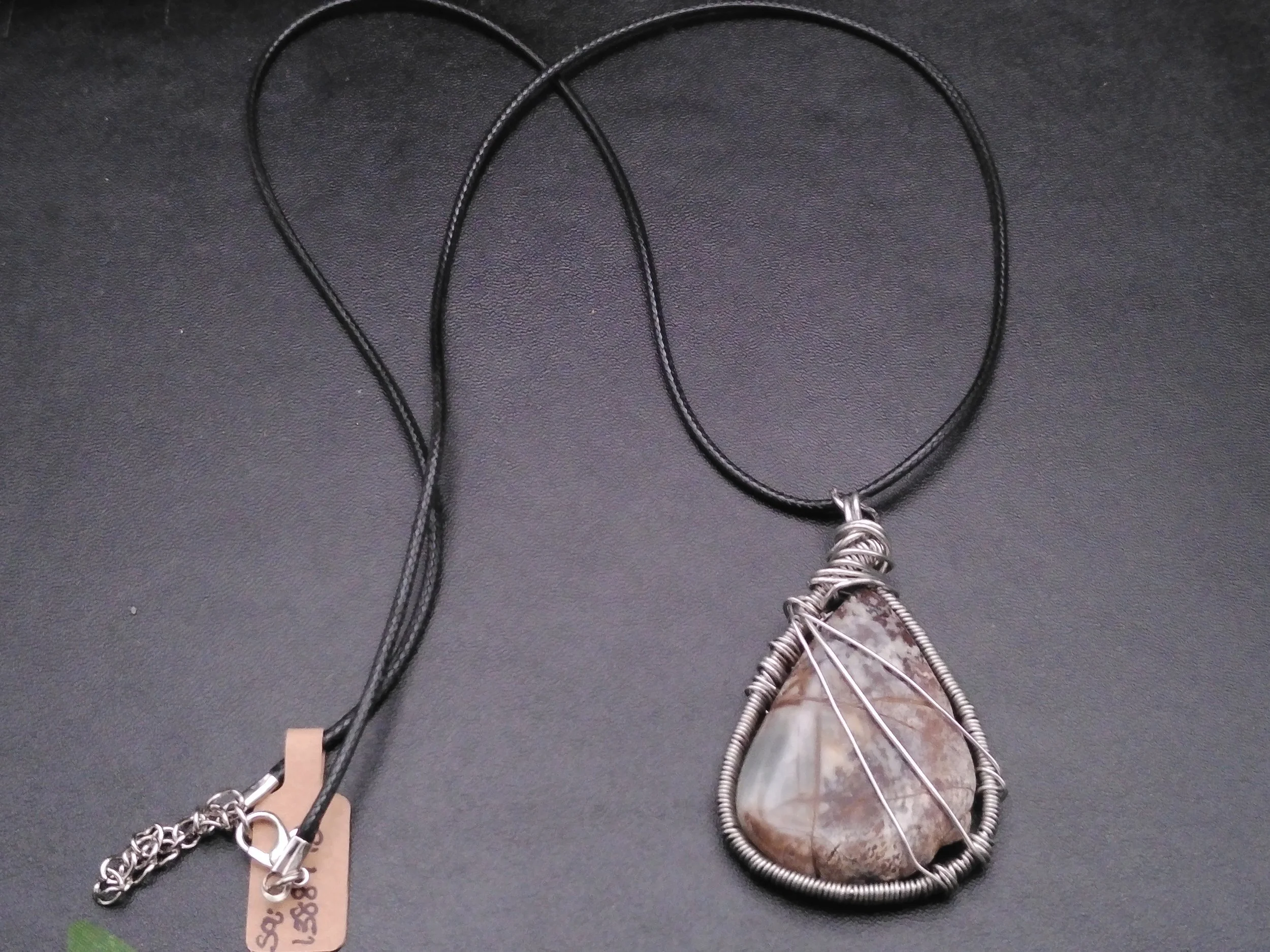 Outback Jasper Wire Wrapped in Silver