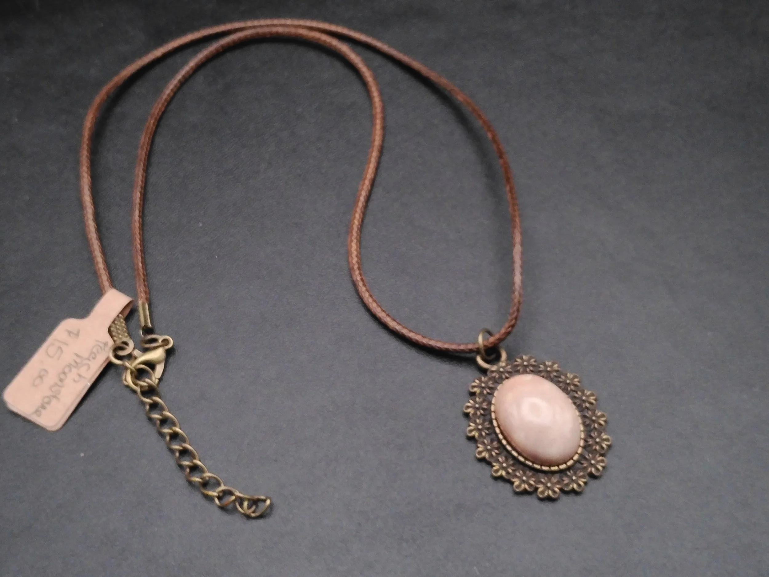 Peach Moonstone in Bronze