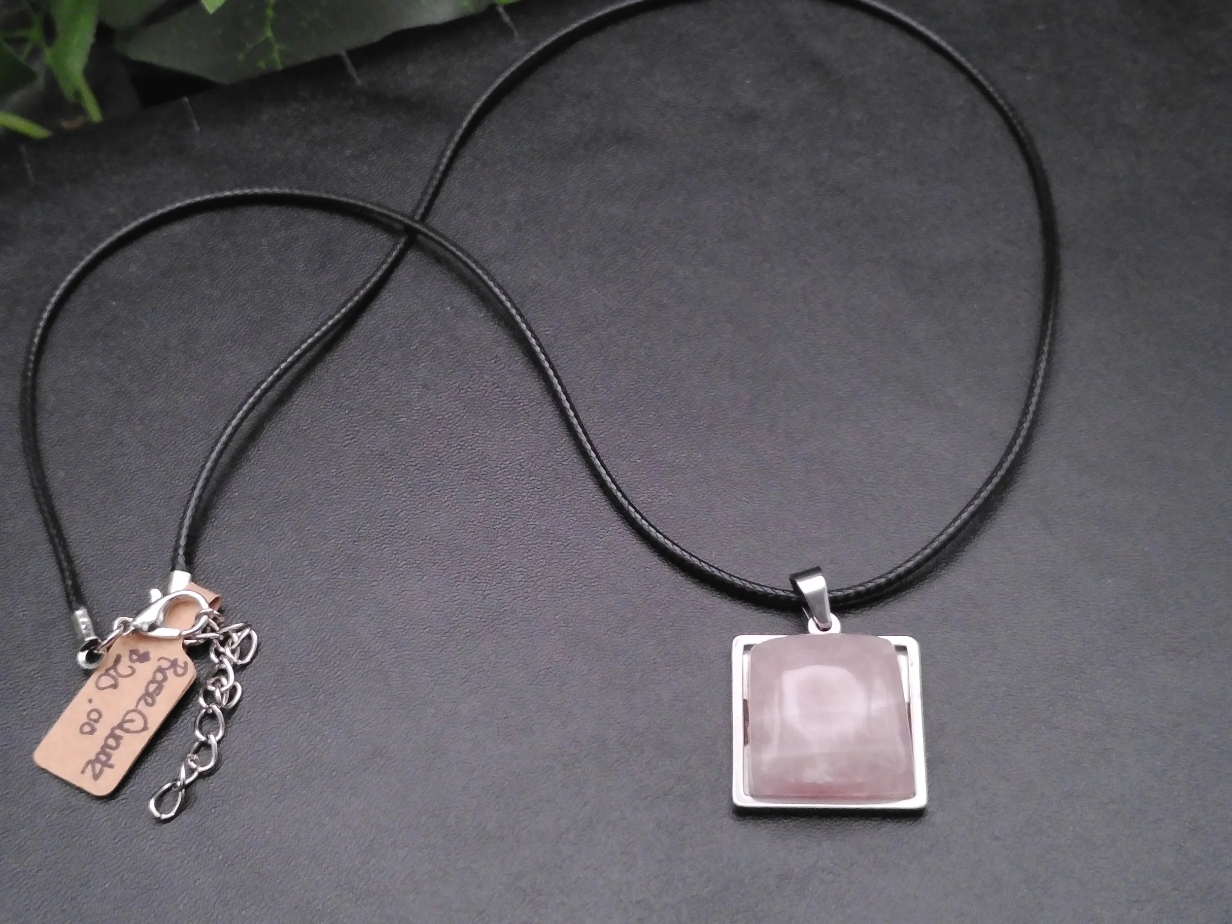Rose Quartz Pendant in Silver