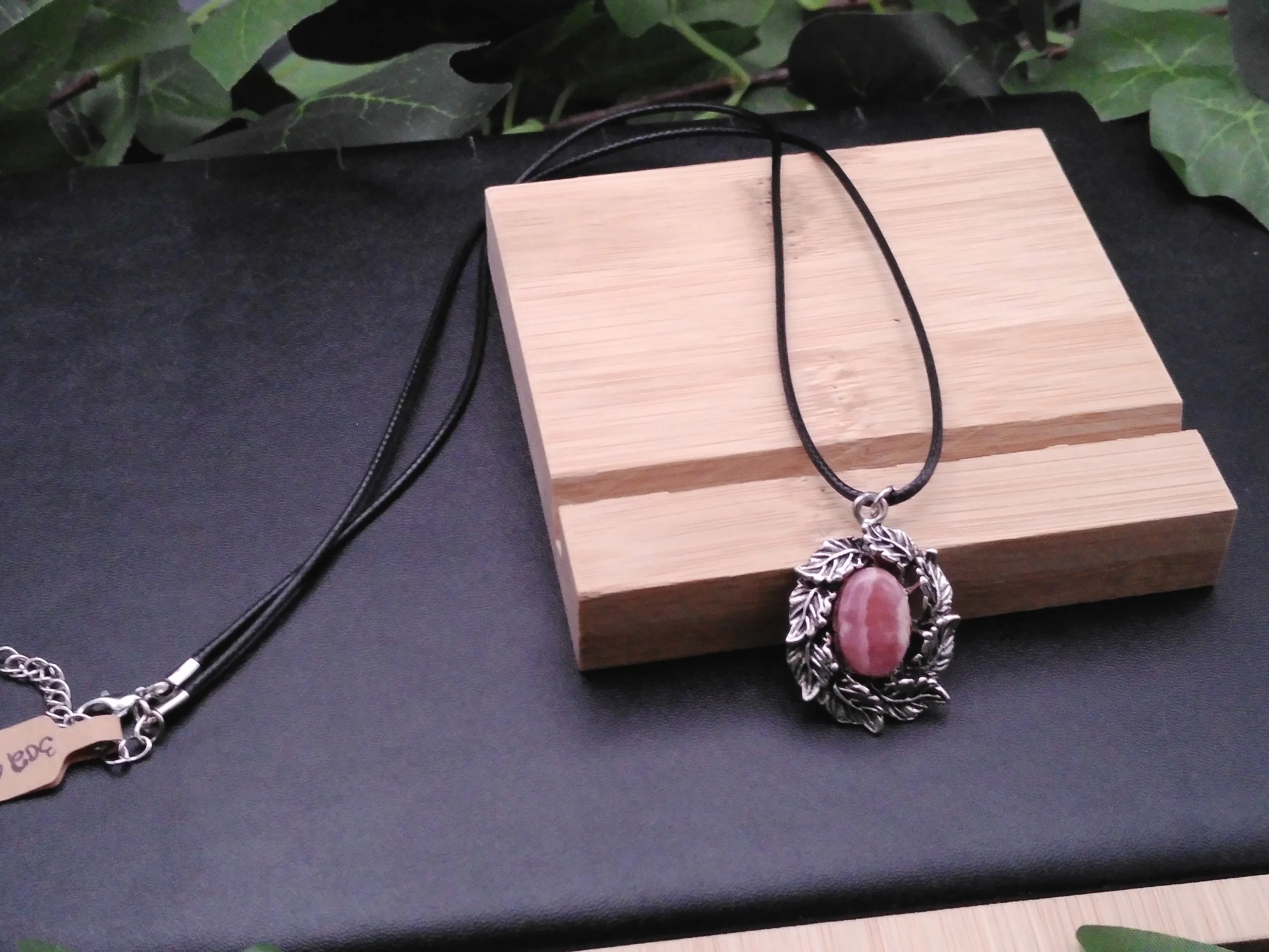 Rhodochrosite Pendant in Silver