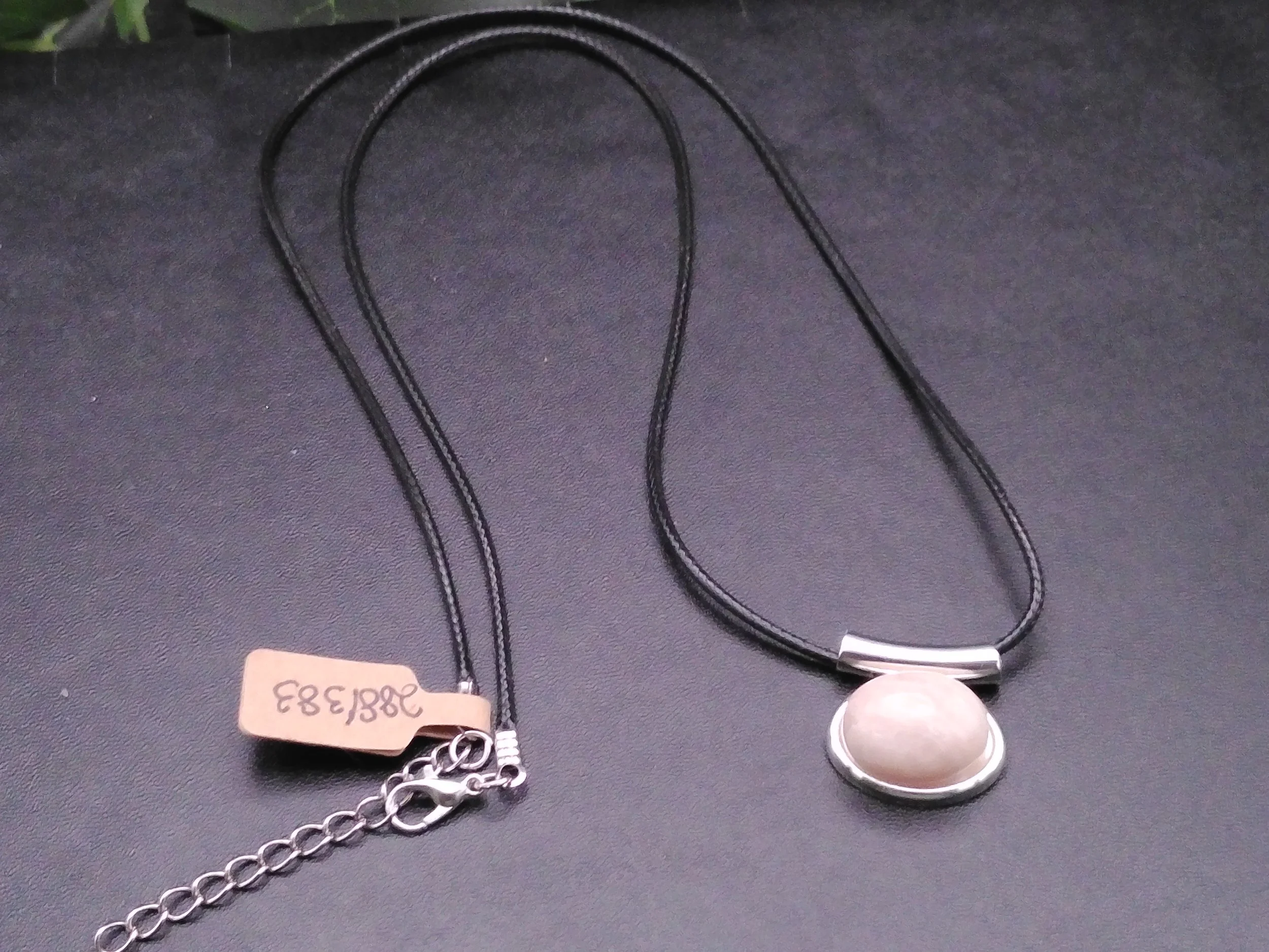 Peach Moonstone in Silver