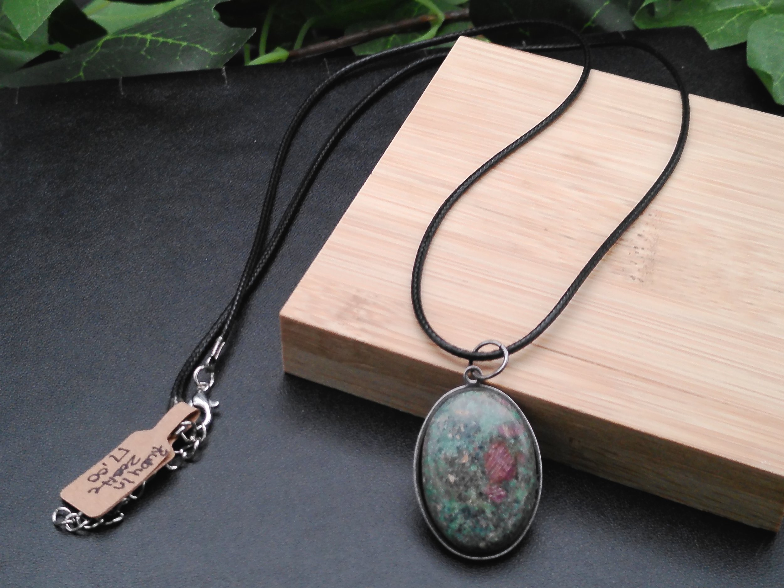 Ruby in Zoisite mounted on silver