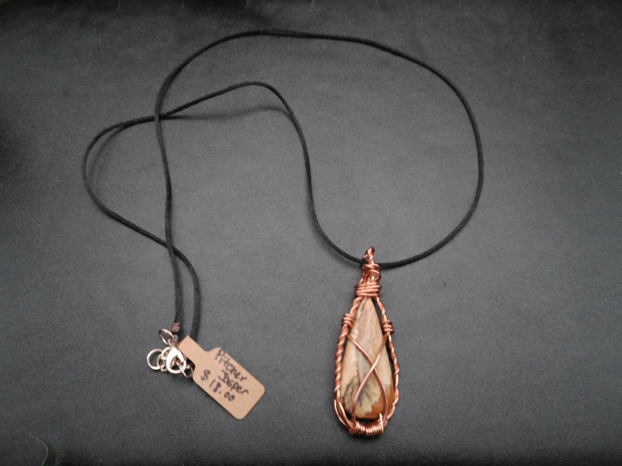 Picture Jasper Wire Wrapped in Copper
