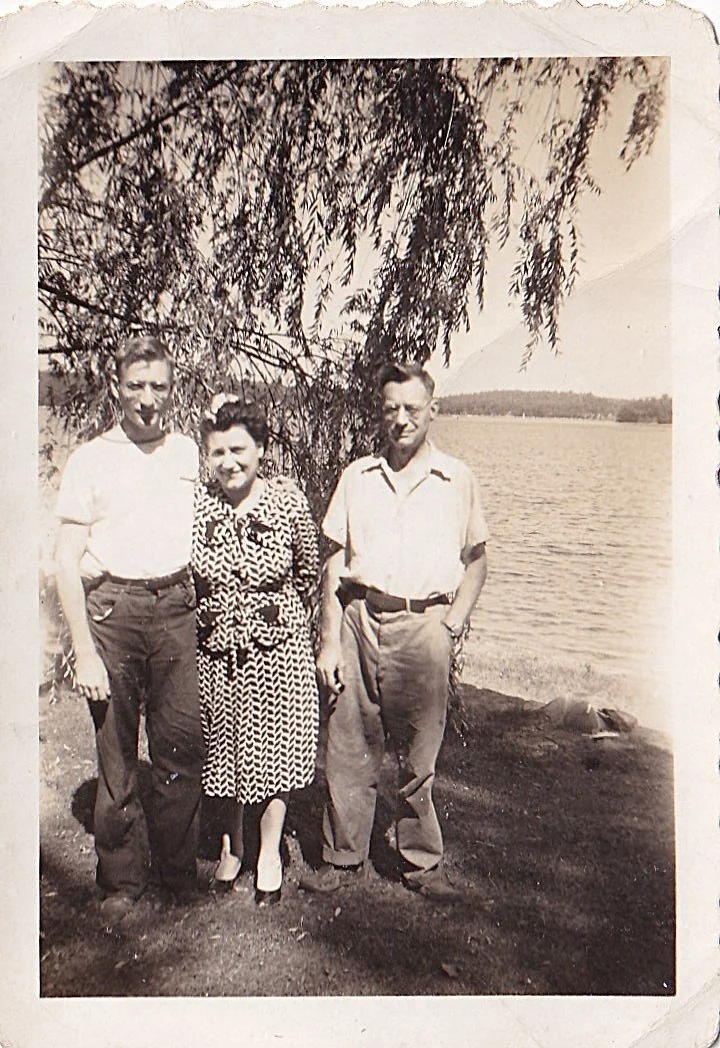 John, Anita and Charles Mellor, Labor Day 9/3/45