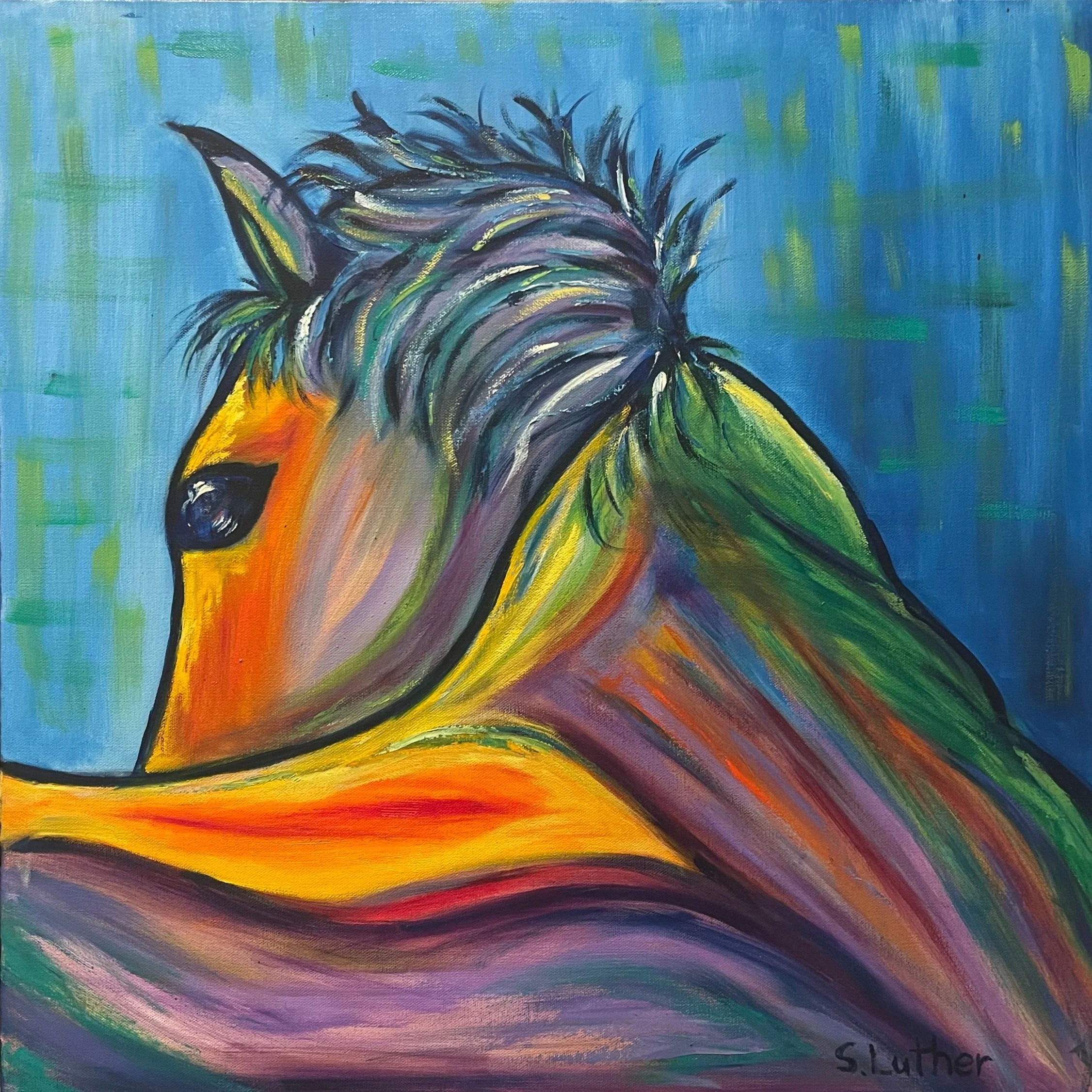 Stallion in Color
Oil on Canvas
20x20