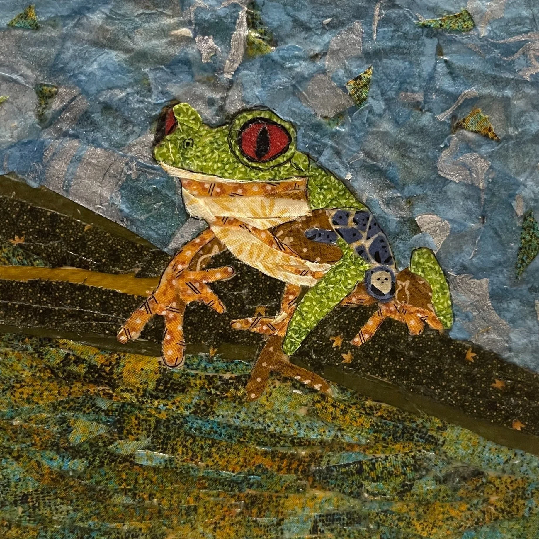SOLD
Someones Watching
Fabric Collage on Wood
8x8