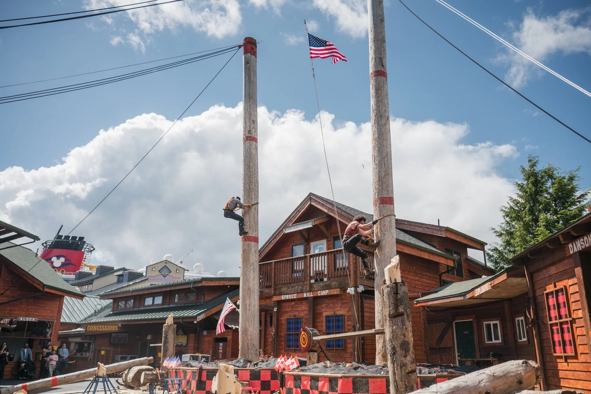 Four Lumberjacks, One Pond, and a Cruise Ship Watching the Whole Thing