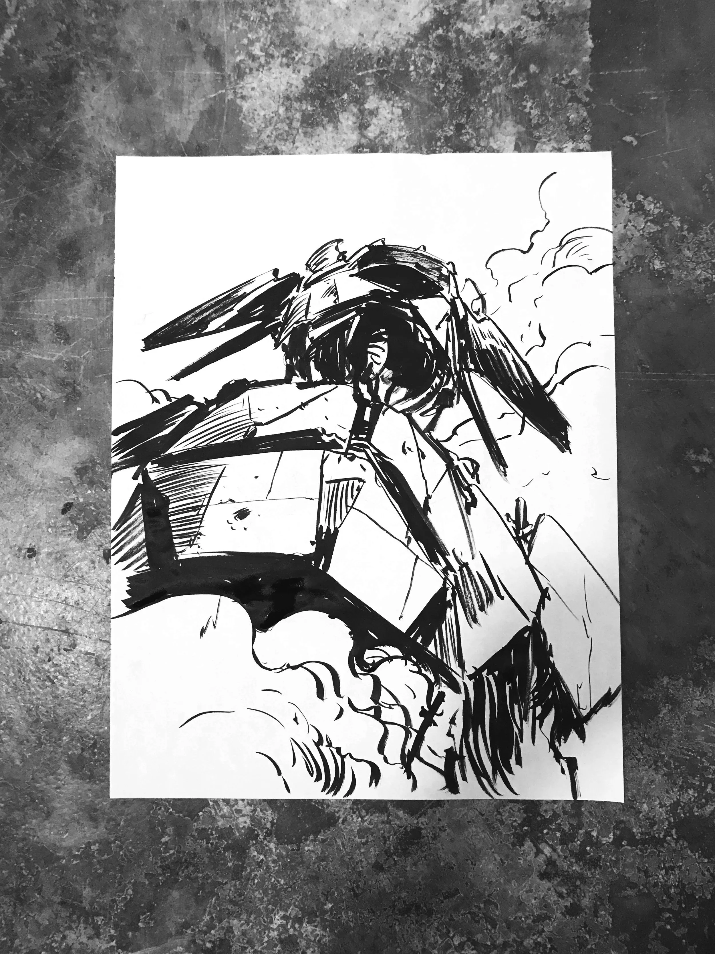 COLOSSAL, ink on paper