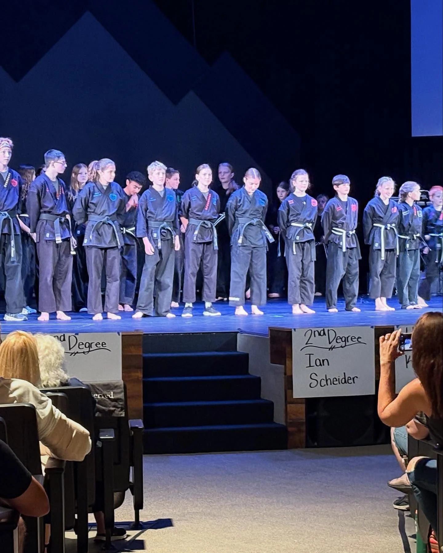 Proud mama moment 🥰 Skylar has revived her certified 1st degree black belt! She works so hard and couldn&rsquo;t be more proud of this little firecracker ❤️❤️