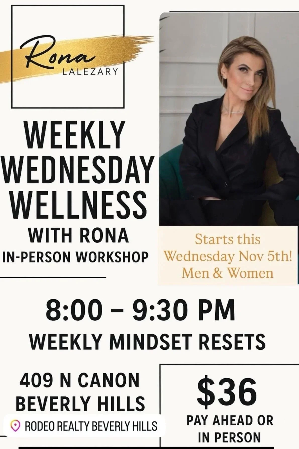 Weekly Wednesday Wellness with Rona