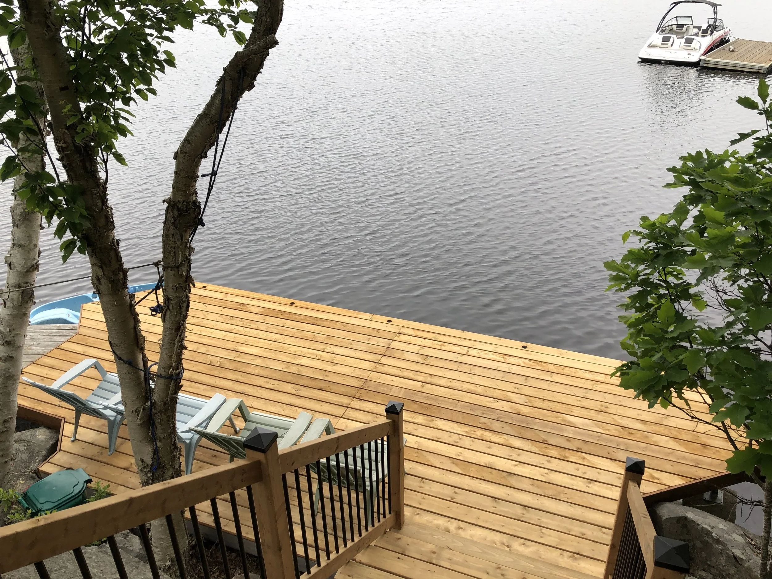 Custom pressure-treated deck in Halifax Regional Municipality by Kinetic Construction