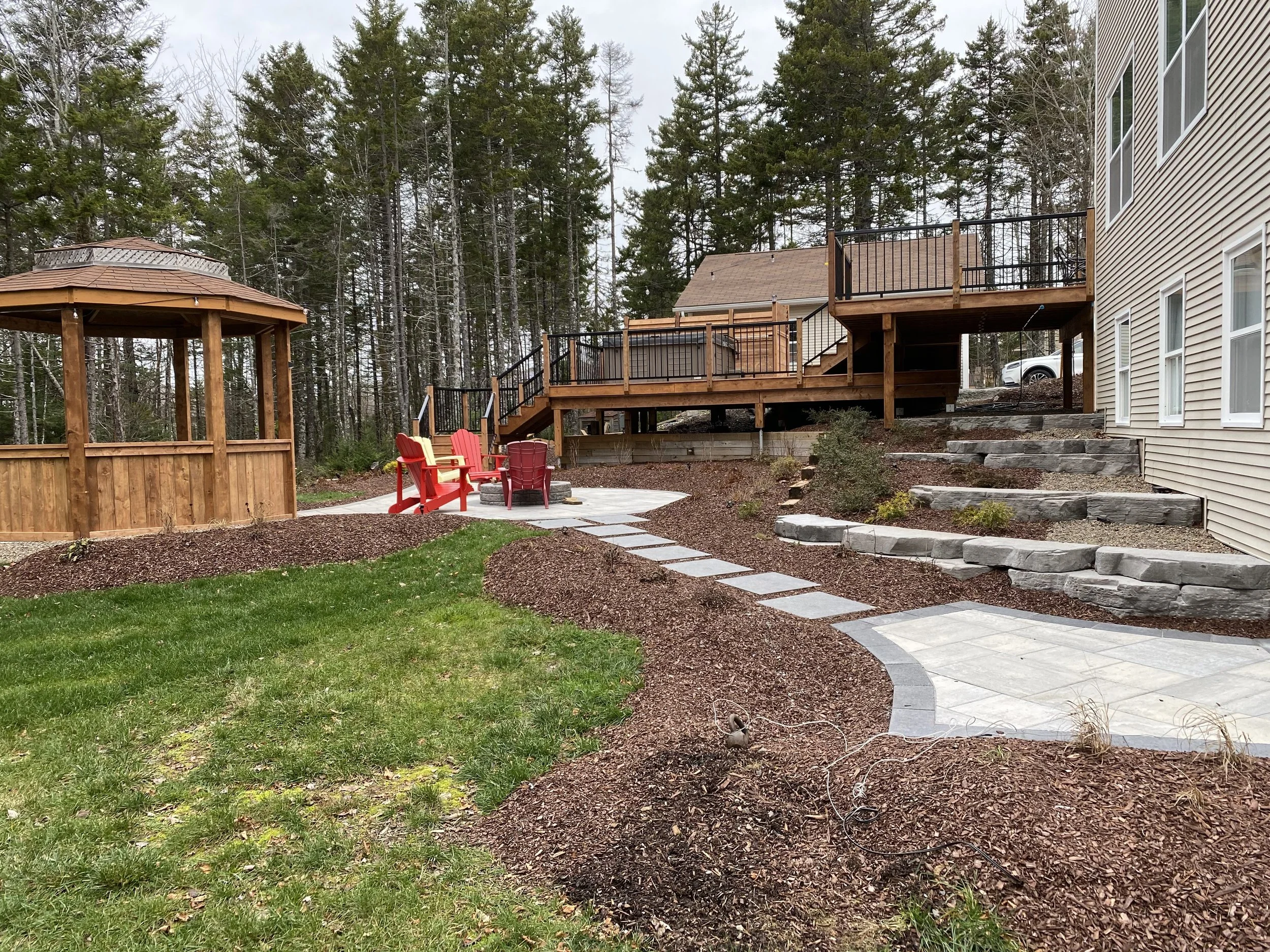 pavers and wood deck in halifax regional municipality by kinetic construction