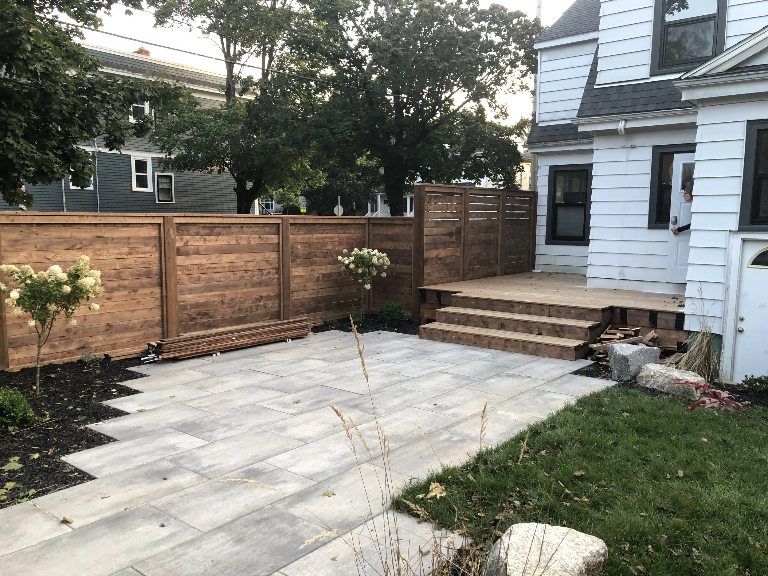 fence deck and pavers in halfax by kinetic construction