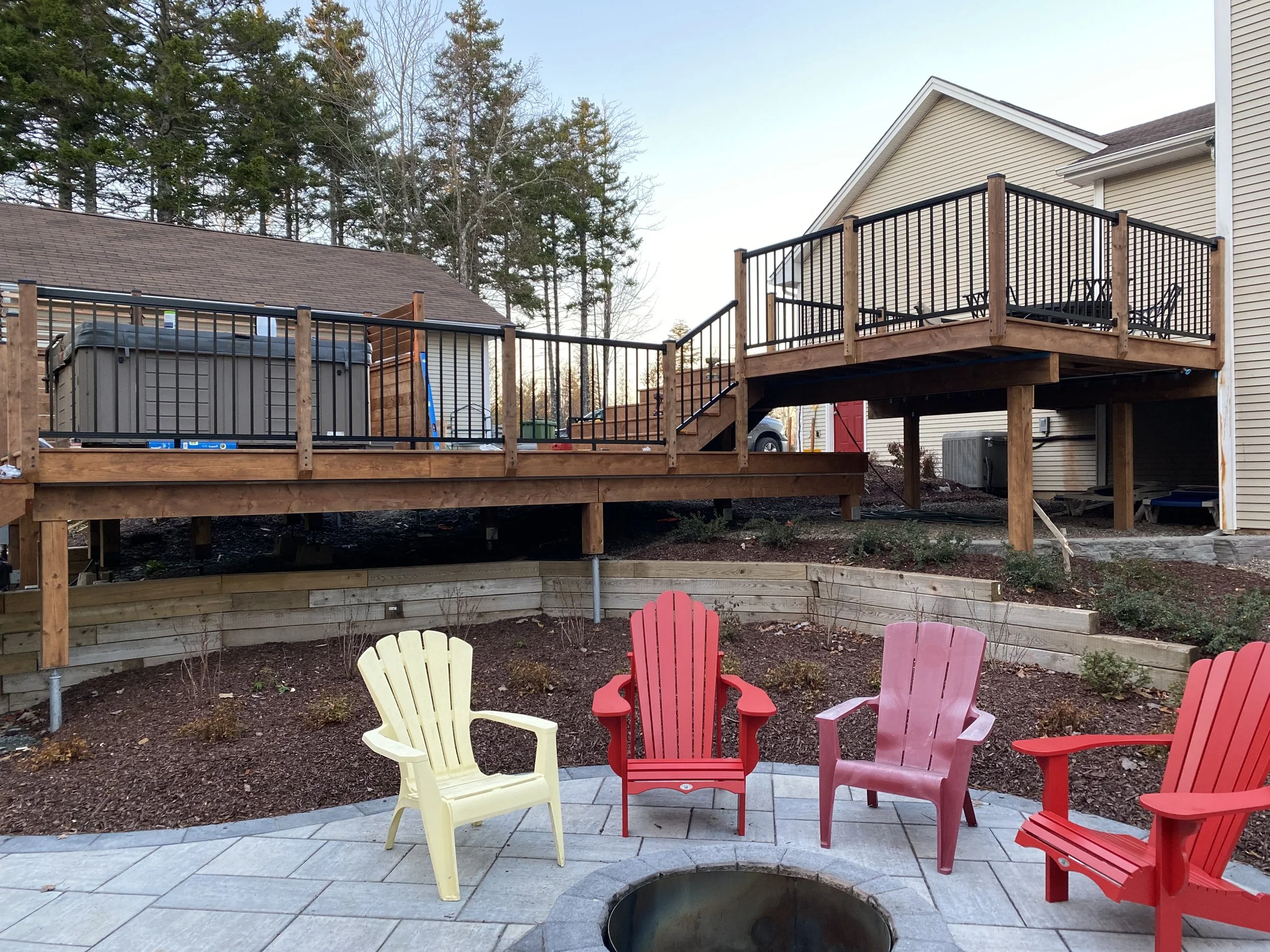 custom wood deck in halifax by kinetic construction