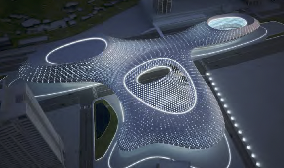 Taipei Pop Music Centre
2009, Unbuilt
_
Competition entry for the City of Taipei's Pop
Music Center.
_
Asymptote
