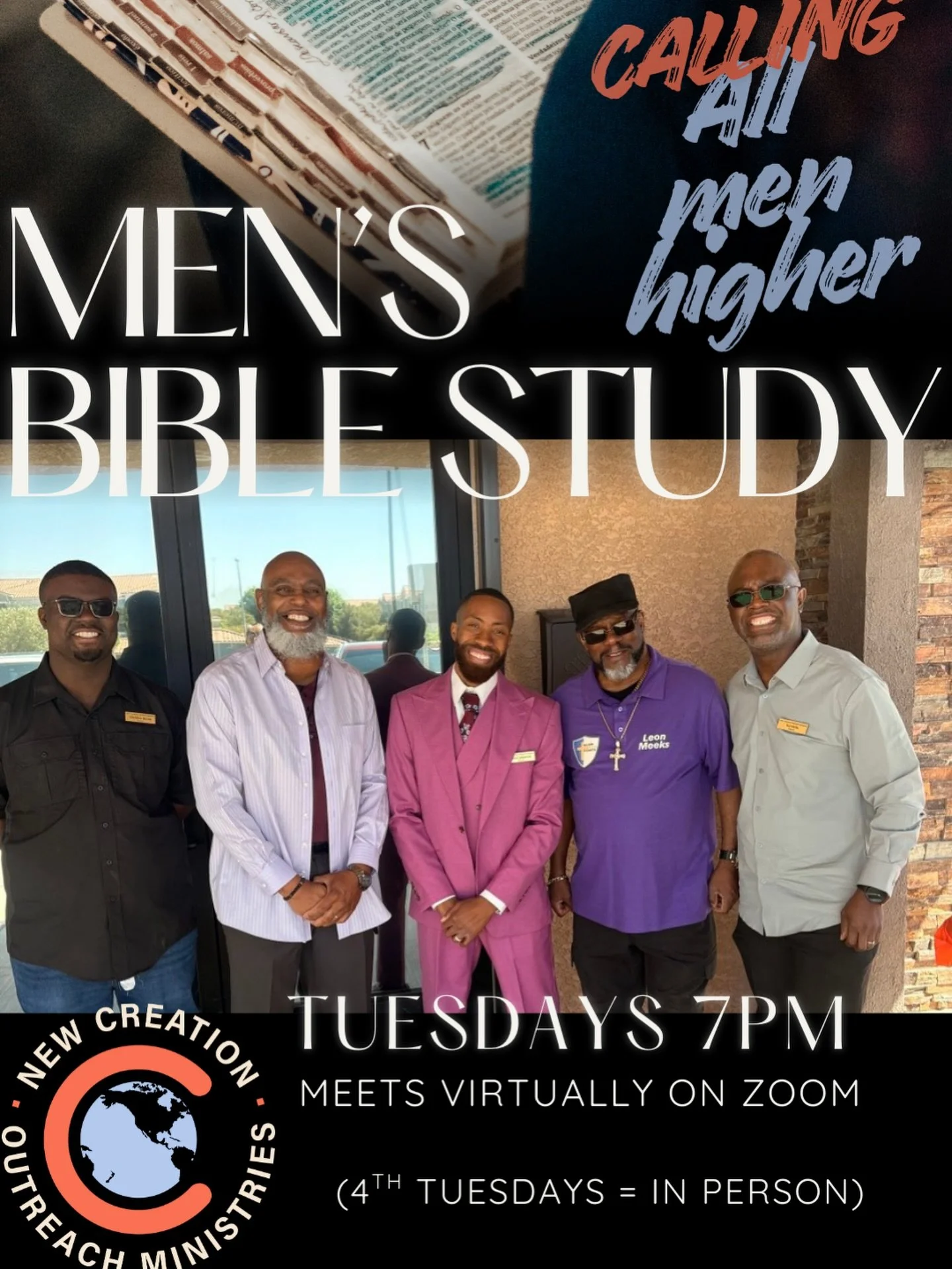 1st Men&rsquo;s Zoom of 2026🫡 Tuesday 7pm
🗣️Calling all MEN! ☑️ Start your year off STRONG 💪🏽 iron sharpening iron! 

➡️ Invite a brother you know &amp; log on. ((Link in bio to our site, once there scroll down to &ldquo;quick links&rdquo;)) 

#l