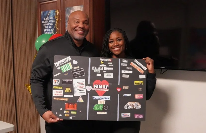 🩵💙 Write the vision &amp; make it plain!! That&rsquo;s just what The MARRIED COUPLES MINISTRY (MCM) did at the #Vision #Board fellowship for married &amp; engaged couples! ✨Strong marriages happen with clear intention and on purpose... 🙏🏽 with Go