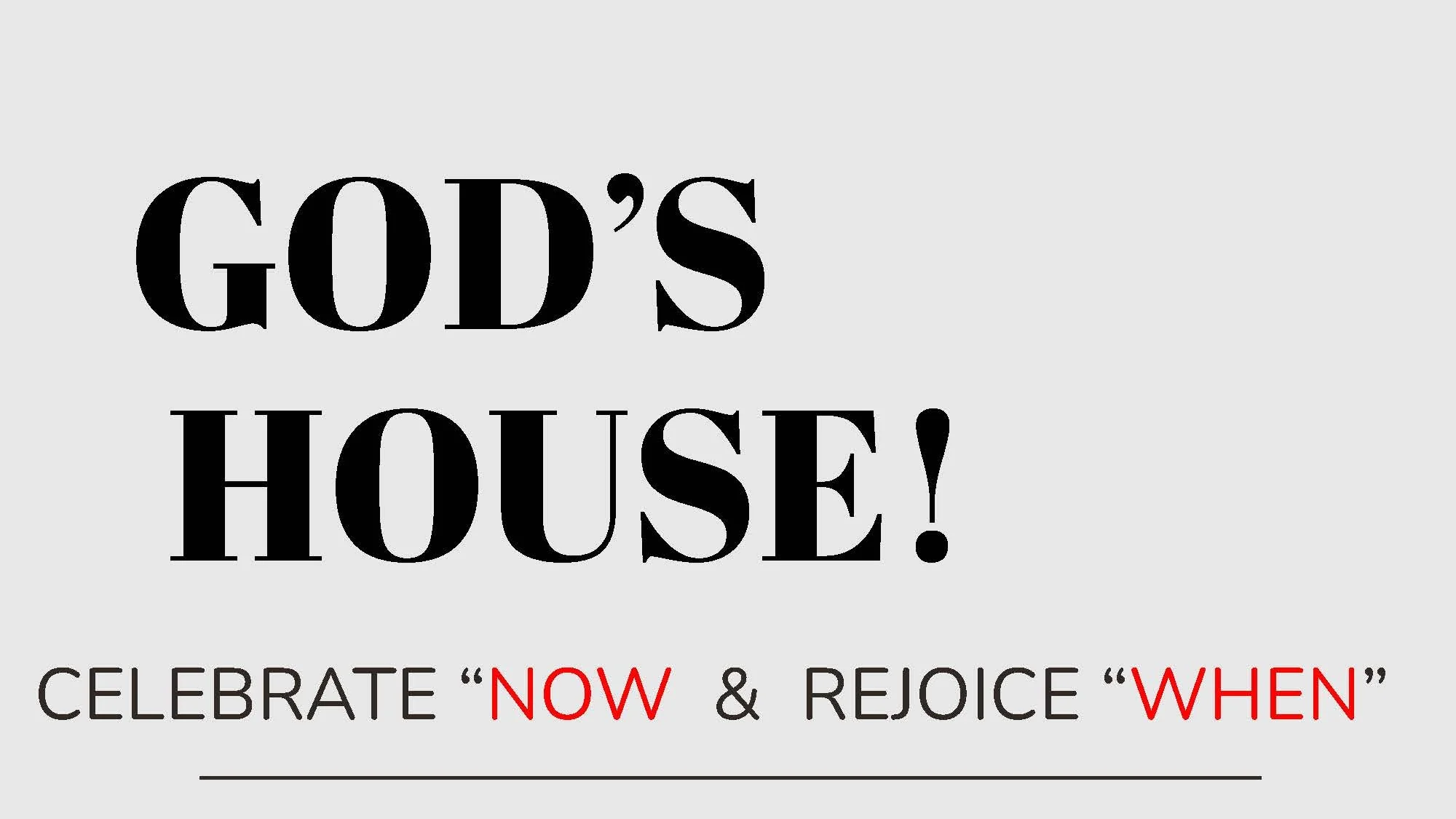 God’s House