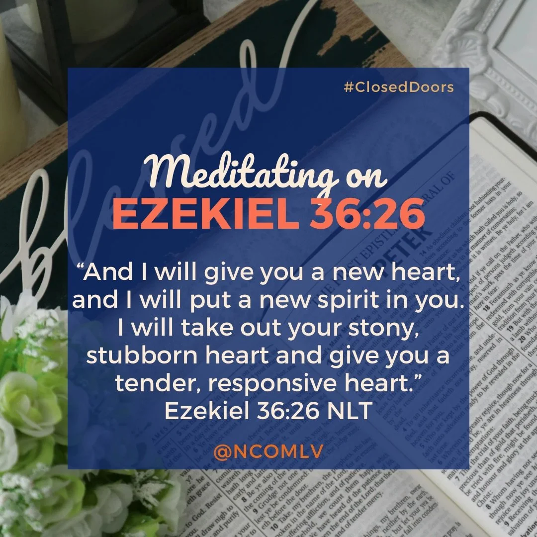 Hey Family! 🙏🏾 

This week, let&rsquo;s mediate on Ezekiel 36;26. In this verse, God is showing His people that He can open what feels shut and bring new life where things seem stuck. A &ldquo;new heart&rdquo; and &ldquo;new spirit&rdquo; mean God 