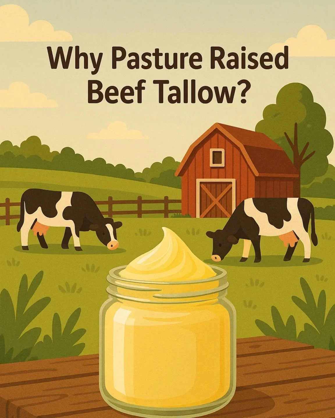 Why We Use Pasture-Raised Beef Tallow in Our Skincare

Pasture-raised beef tallow is one of the most nutrient-dense and skin-compatible ingredients nature has to offer. Sourced from cows that graze freely on grass, this tallow is rich in fat-soluble 