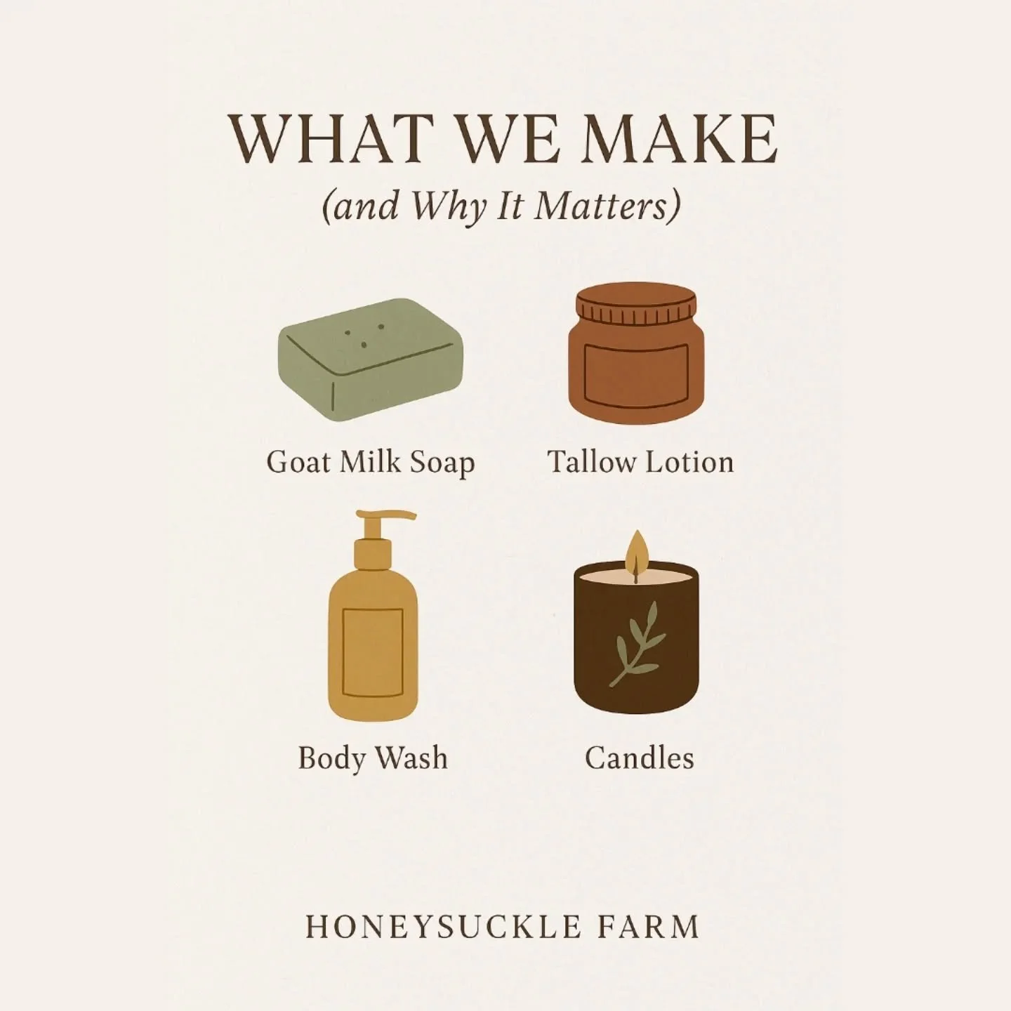 Ever wonder what&rsquo;s actually in your skincare?
That was me&mdash;reading every label, Googling every ingredient&hellip; until I finally decided to make it myself.

What started with a few bars of soap on our farm has grown into a small-batch pro