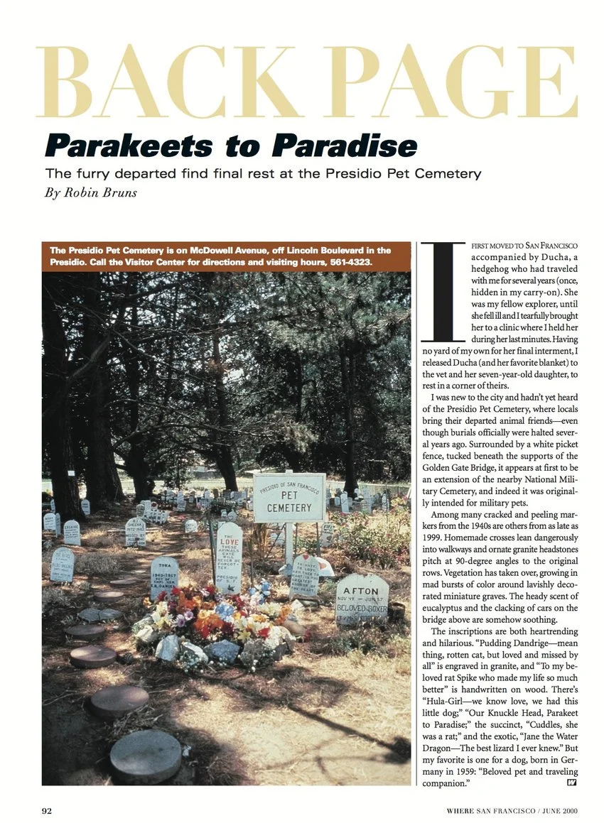 Back Page - WHERE San Francisco Magazine