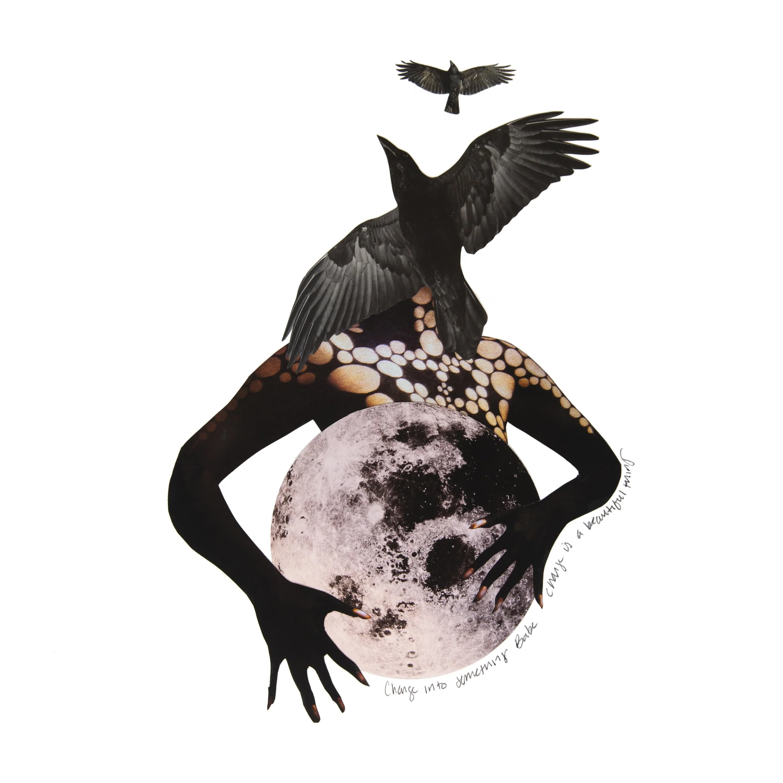 Keep Going, Babe, 2025

| Hand-cut Collage on Archival Paper
| Lyrics from the song See You Through My Eyes by The Head and The Heart 

| 21"x25.5" Framed
$900