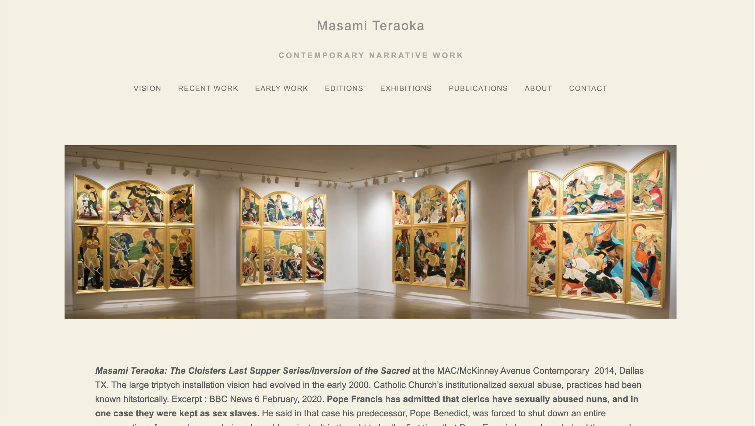 Masami Teraoka homepage, previous version