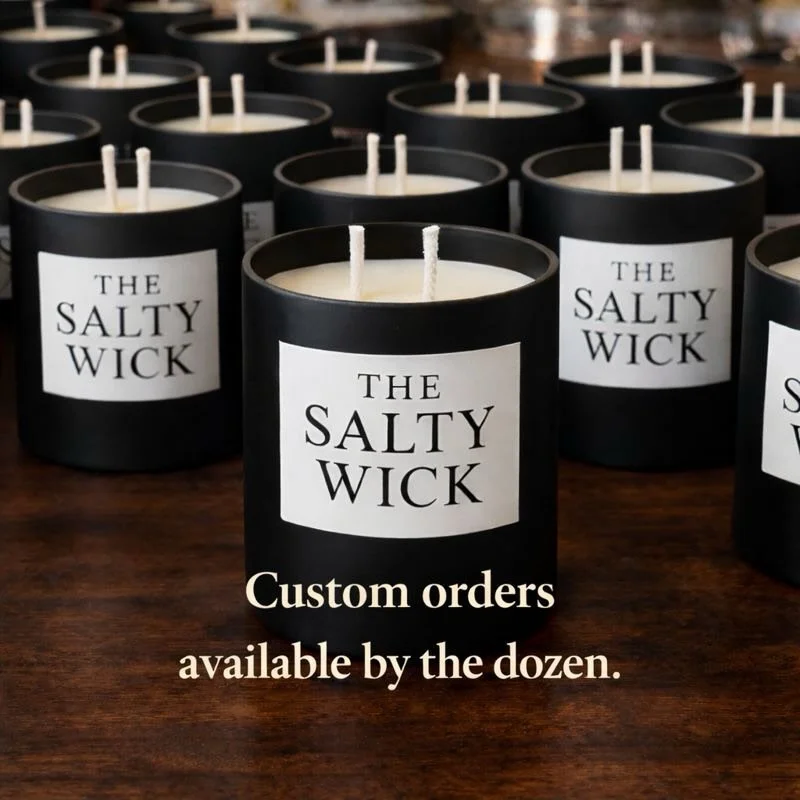 We get asked this a lot &mdash; yes, we do custom orders, sold by the dozen.

Our candles are hand poured in small batches and designed to be shared, gifted, and remembered. Whether you&rsquo;re planning a wedding, hosting an open house, gifting clie