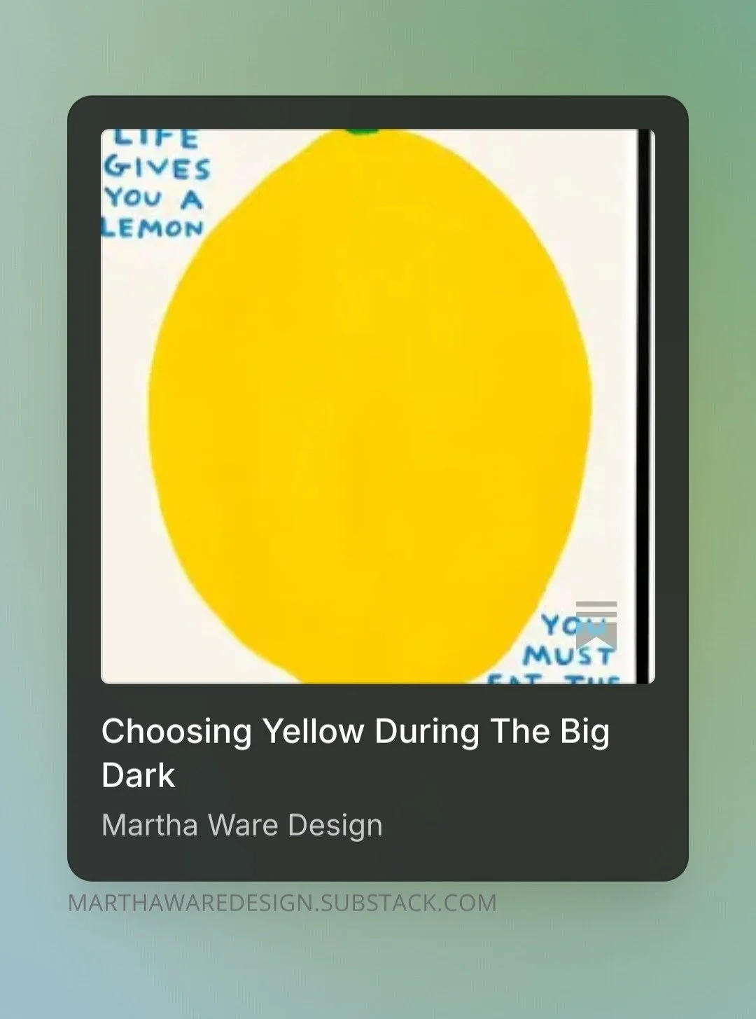 If the Seattle winter is bringing you down, read my latest Substack for a happy little boost. 🍋💫💛 link in bio!