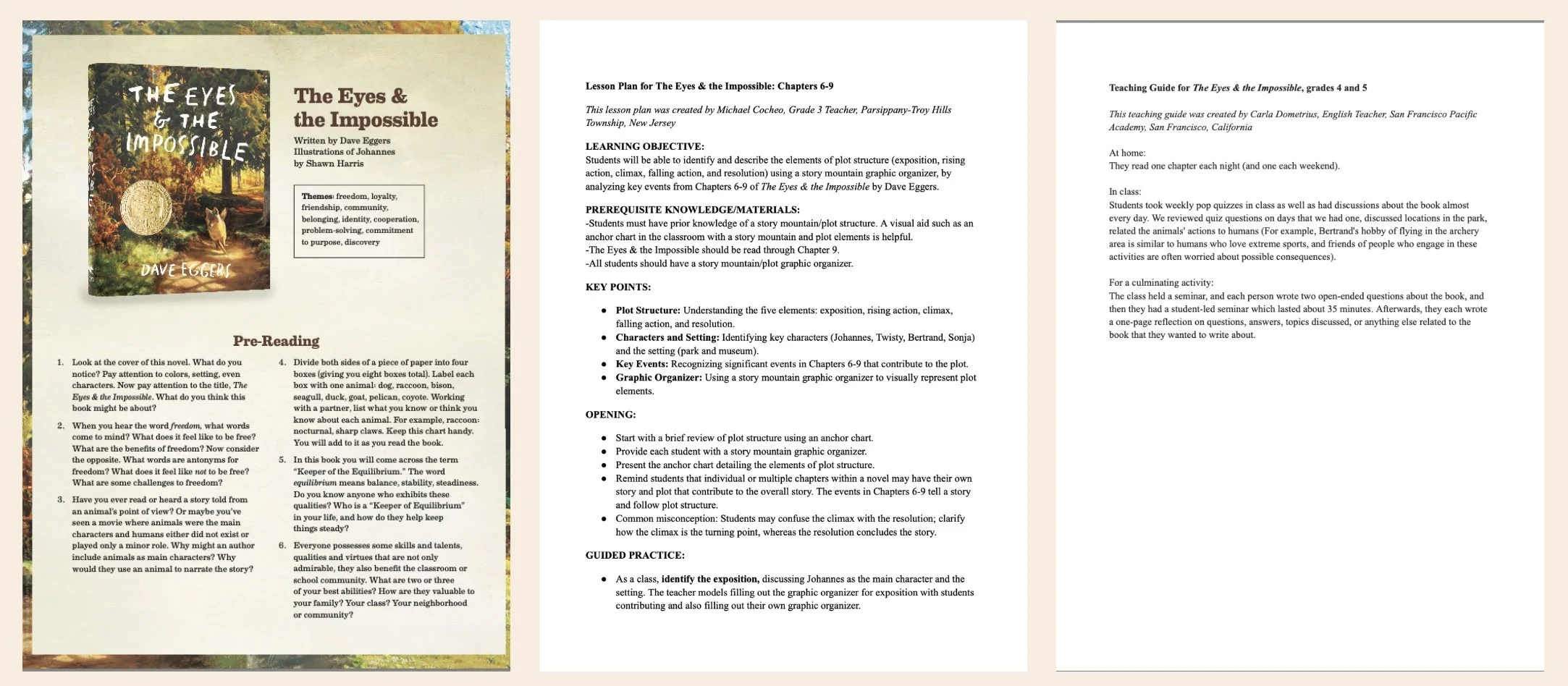 Want to teach The Eyes and the Impossible? Check out our page for educators!